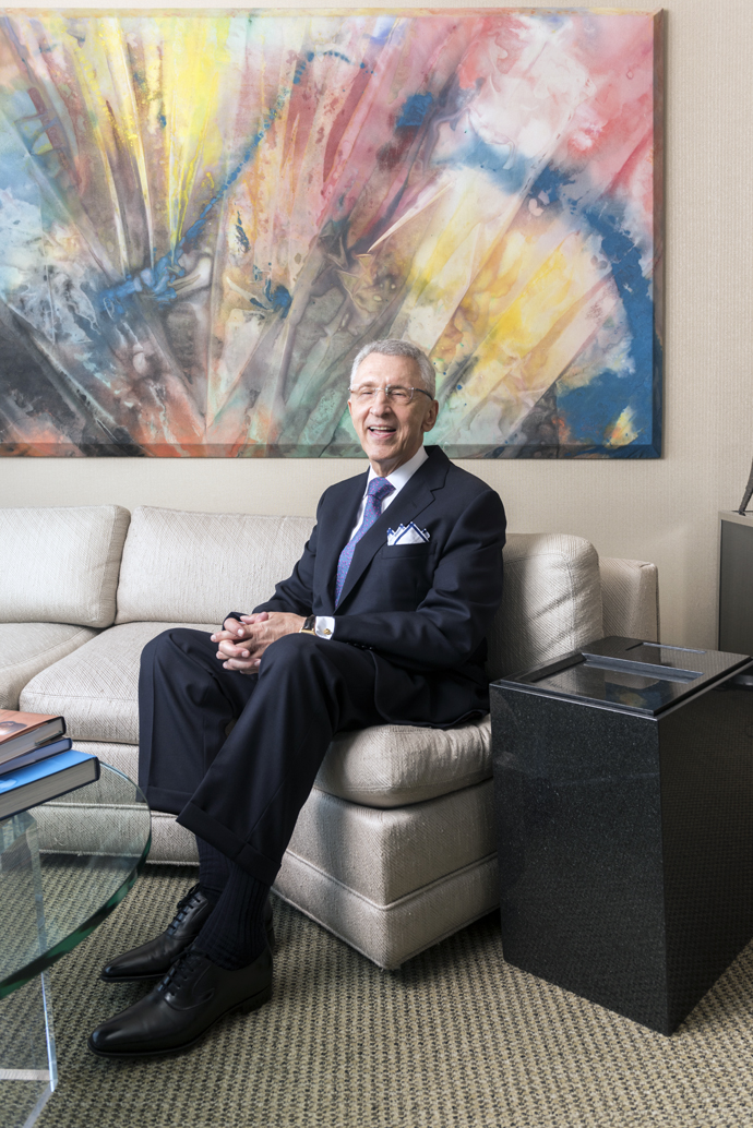 Sanford D. Greenberg, photographed in Washington, D.C., for Baltimore Magazine in 2017. Photo by Mike Morgan.