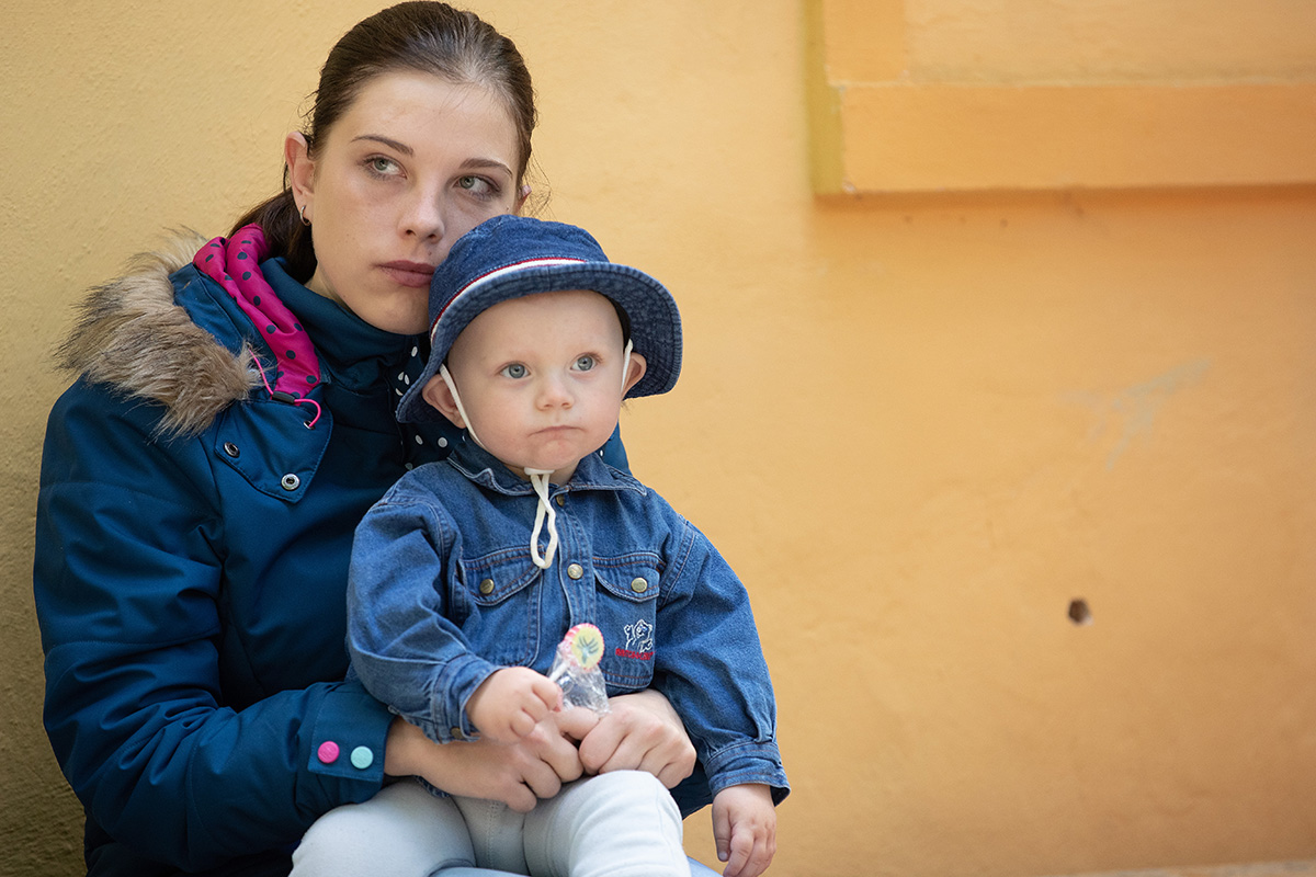 Vlada takes shelter with her son, Dima, at the Poušť United Methodist church camp near Bechyně, Czech Republic in May, after fleeing their home near Mykolaiv, Ukraine. Leaders of the United Methodist Board of Global Ministries said during their fall board meetings that they have approved, and have in process, more than $17 million for partners across Ukraine and neighboring countries that have taken in refugees from the war with Russia. File photo by Mike DuBose, UM News.