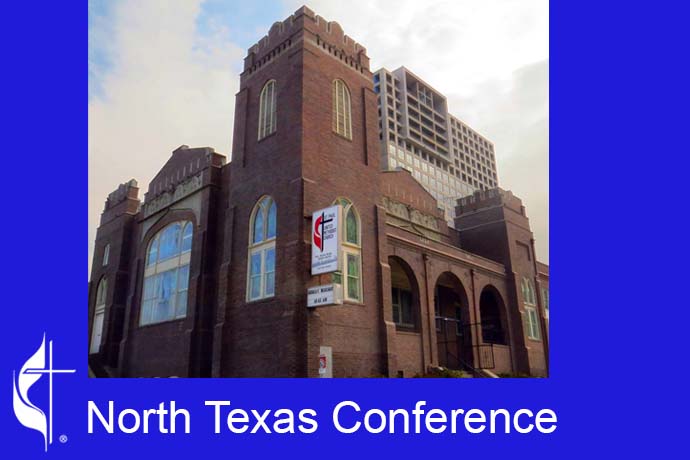 St. Paul United Methodist Church, built from 1913 to 1927, is the only predominantly African-American church left in a part of downtown Dallas that was a center of black life during segregation. Photo by Sam Hodges, UM News.