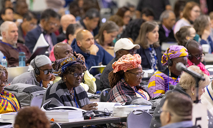 Delegates consider legislation at the United Methodist General Conference in Charlotte, N.C. Photo by Mike DuBose, UM News.