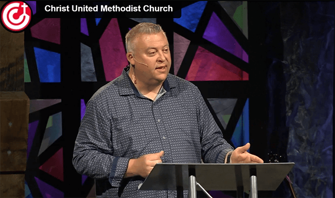 The Rev. Chris Morgan, senior pastor of Christ United Methodist Church in Bethel Park, Pa., asks for prayer following the attempted assassination on former President Donald Trump. The church is just a few blocks from where the shooter lived. Church members also had connections to Corey Comperatore, who died protecting his family during the attack. Screengrab courtesy of Christ United Methodist Church by UM News.