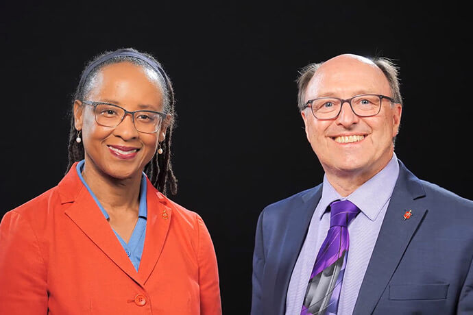 Los/as obispos/as Kennetha Bigham-Tsai y David Bard dirigirán la Conferencia Anual de los Grandes Ríos de Illinois, mientras que el Obispo Frank Beard está de licencia por discapacidad a largo plazo. Bard también dirige la Conferencia Anual de Michigan y Bigham-Tsai también dirige la Conferencia Anual de Iowa. Foto cortesía de la Jurisdicción Centro Norte.