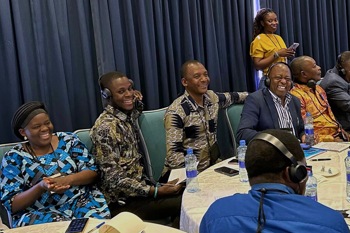 United Methodist communicators smile during training organized by United Methodist Communications in Dar Es Salaam, Tanzania. Communicators from across the African continent joined in back-to-back training sessions on communications and regionalization in mid-October. Photo courtesy of United Methodist Communications. 
