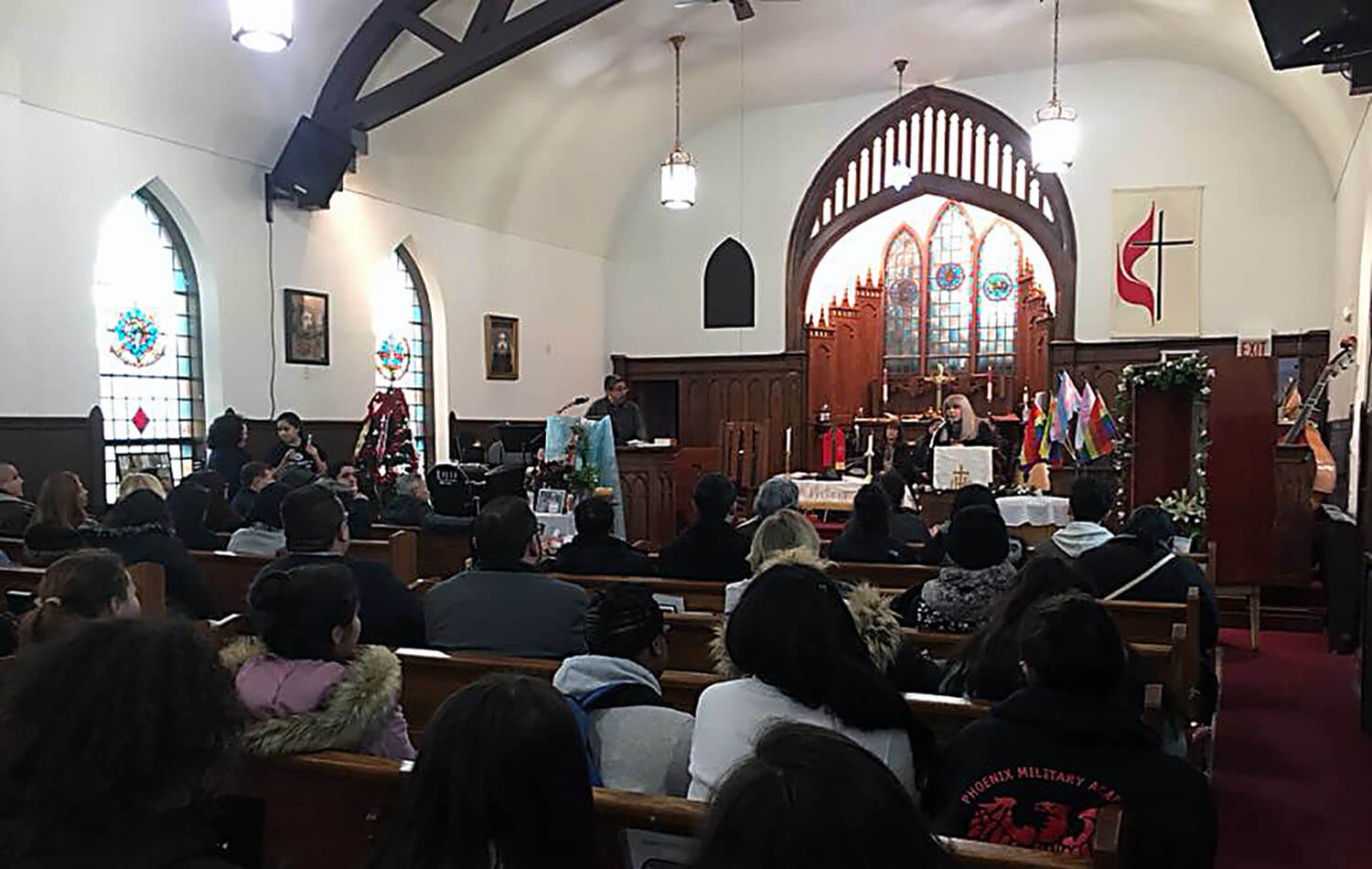 Las iglesias metodistas unidas Lincoln y Adalberto, comparten el mismo santuario, el cual ha sido vandalizado en varias oportunidades y está siendo rondado, de acuerdo a testigos, por desconocidos que fotografían y graban las instalaciones con el fin de intimidar a través de la internet. Foto de archivo cortesía de la IMU Lincoln.