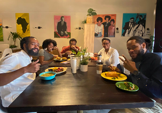 Young adults from Central United Methodist Church in Atlanta enjoy Sunday brunch at a local cafe after worship in August 2024. File photo courtesy of Central United Methodist Church.