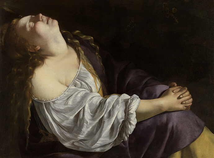 “Mary Magdalene in Ecstasy” (1620-1625) by Italian painter Artemisia Gentileschi (1593–1653). Image courtesy of Wikimedia Commons.