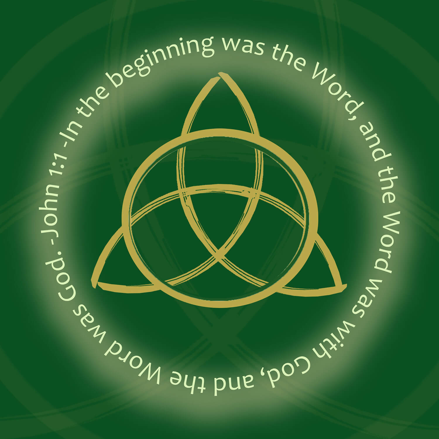 John 1:1. Trinity Sunday. Graphic by Laurens Glass, UM News.