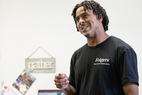 Corey DuPlessis recalls fleeing his home with family after Hurricane Katrina flooded Slidell, La. He was 9 years old at the time. Photo by Mike DuBose, UM News.